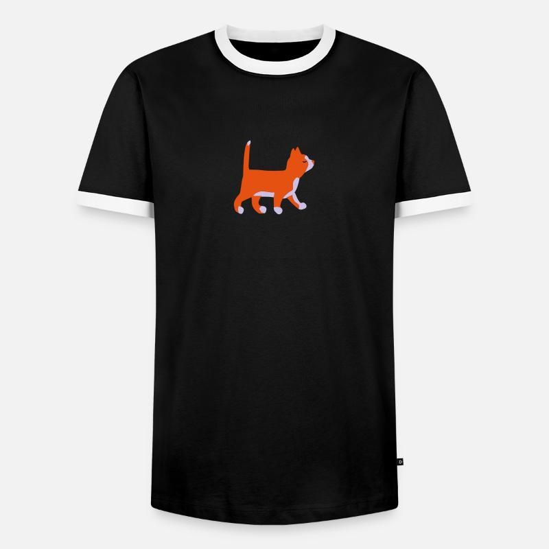 Kitten - Men's Ringer Shirt - black/white