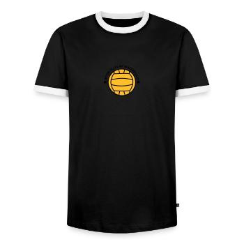 water polo - T-shirt contrasté Homme - noir/blanc - Devant - AI Model Female 172 light (172cm) & AI Model Male 178 light (178cm)