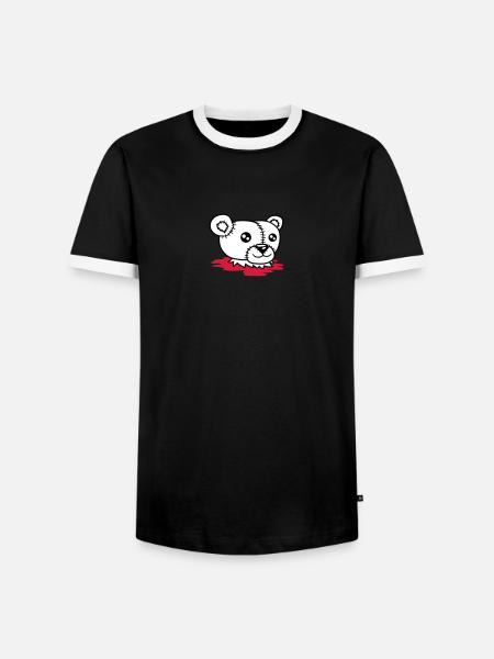 sang polaire horreur sans tête décapité séparé de - T-shirt contrasté Homme - noir/blanc