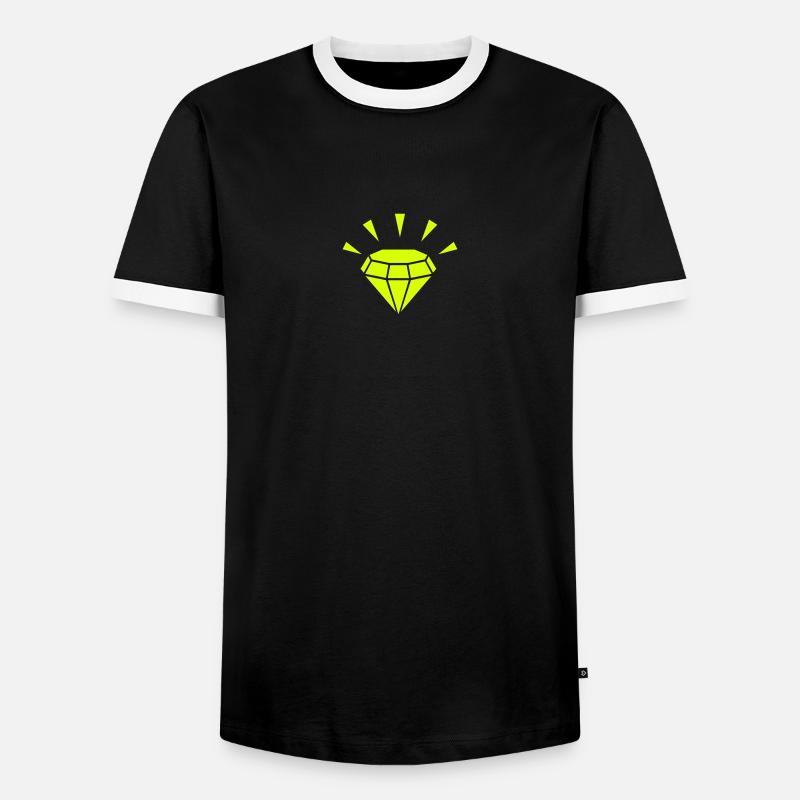 Diamond - Men's Ringer Shirt - black/white