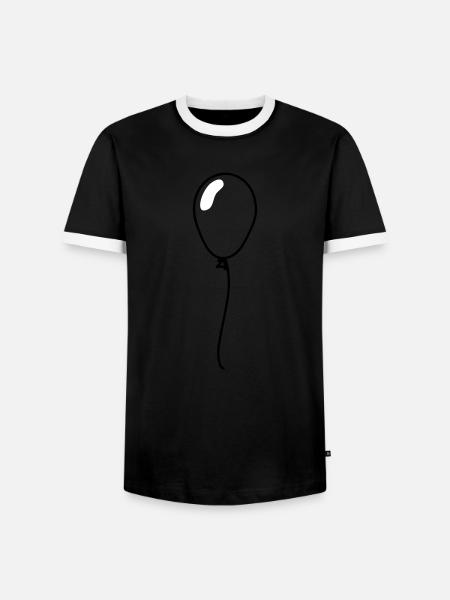 Luftballon - Männer Kontrast-T-Shirt - Schwarz/Weiß