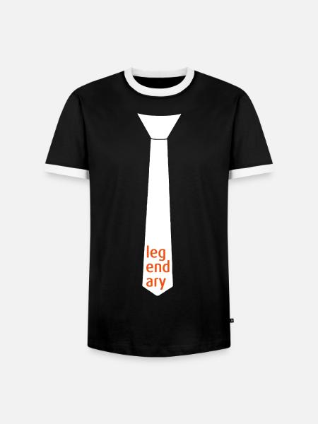 Legendary - Krawatte (2) - Männer Kontrast-T-Shirt - Schwarz/Weiß