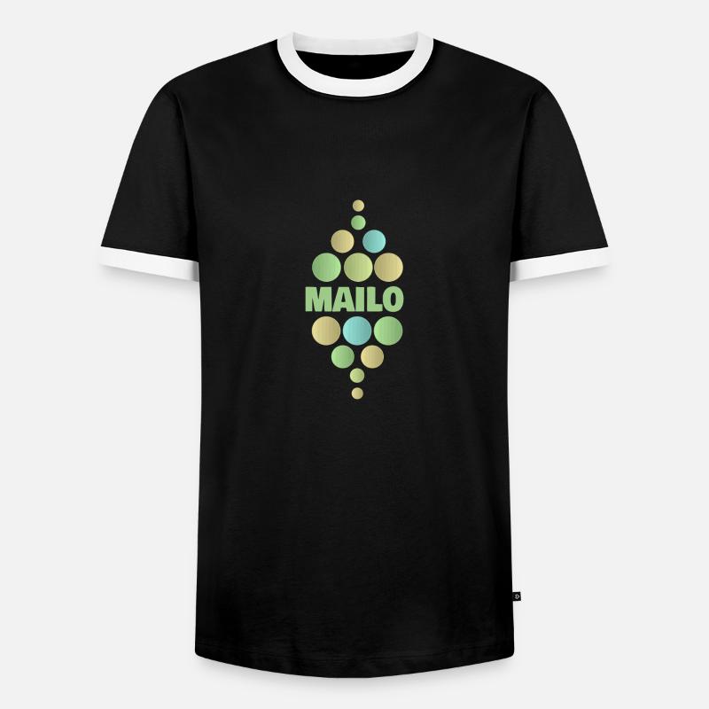 Mailo - Men's Ringer Shirt - black/white