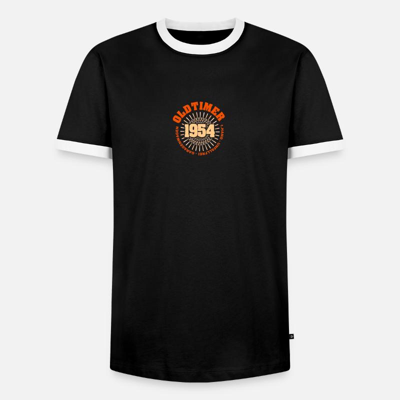 Oldtimer Spruch Geschenkidee 1954 - Männer Kontrast-T-Shirt - Schwarz/Weiß