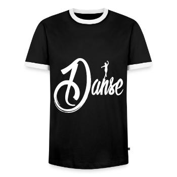 Tanzen Tänzer - Männer Kontrast-T-Shirt - Schwarz/Weiß - Vorne - AI Model Female 172 light (172cm) & AI Model Male 178 light (178cm)