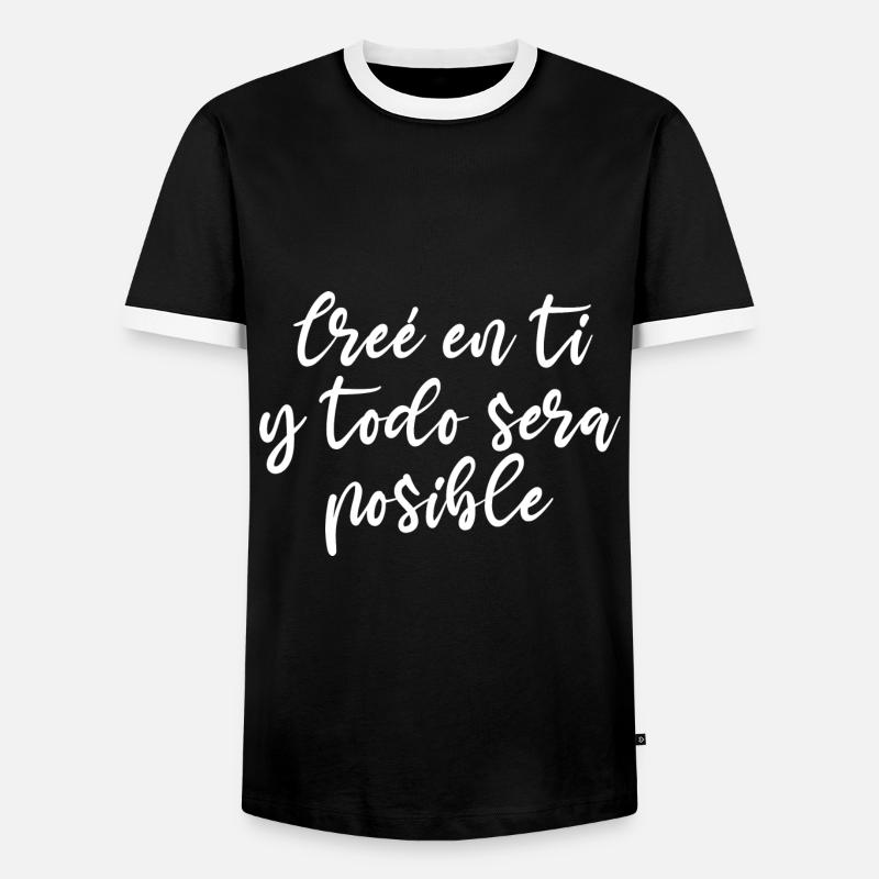 Selbstglaube - Männer Kontrast-T-Shirt - Schwarz/Weiß