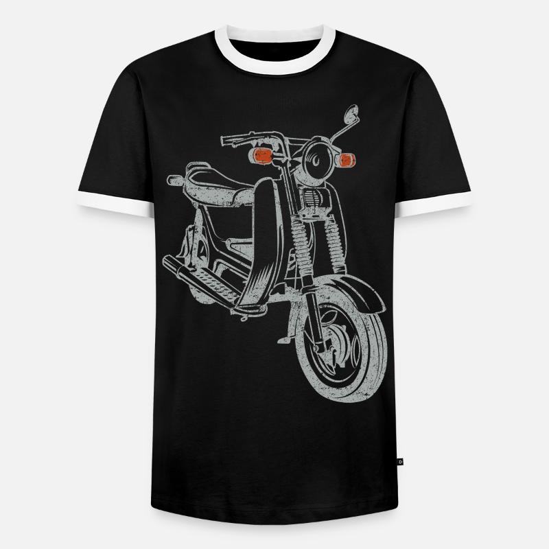Simson SR50 SR80 - Männer Kontrast-T-Shirt - Schwarz/Weiß