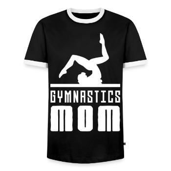 Gymnastics Mama Gymnast Gymnast Gymnastin - Men's Ringer Shirt - black/white - Front - AI Model Female 172 light (172cm) & AI Model Male 178 light (178cm)