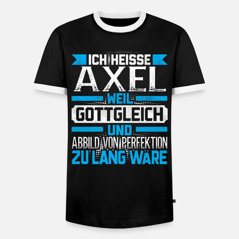 AXEL - Gottgleich - Männer Kontrast-T-Shirt - Schwarz/Weiß