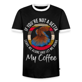 Aquarium Aquarists under water sea creatures - Men's Ringer Shirt - black/white - Front - AI Model Female 172 light (172cm) & AI Model Male 178 light (178cm)