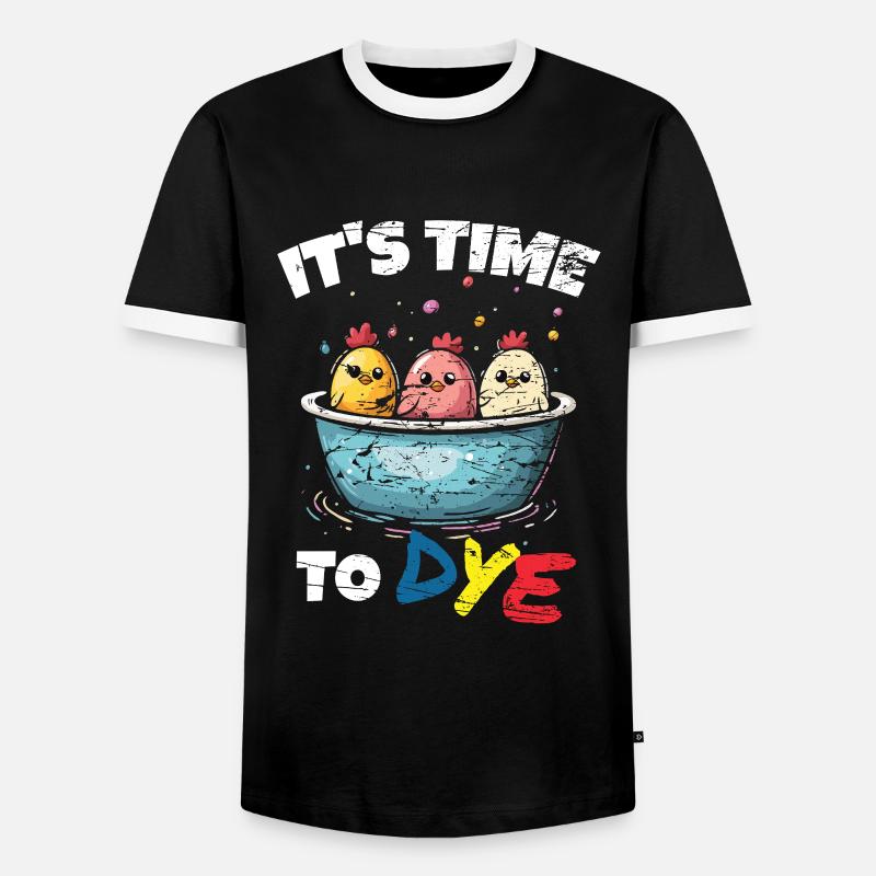 Funny Egg Dyeing Colors For Easter Artists - Men's Ringer Shirt - black/white