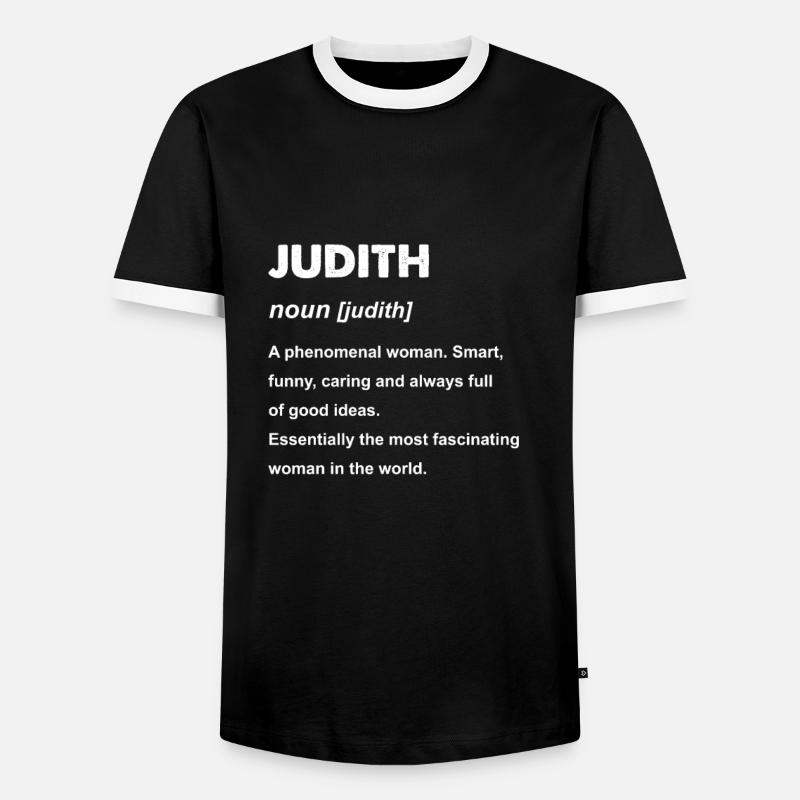 Judith Name Gift design - Men's Ringer Shirt - black/white