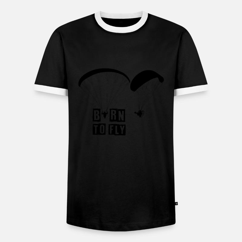 PPG Paramotor Geschenkdesign - Männer Kontrast-T-Shirt - Schwarz/Weiß