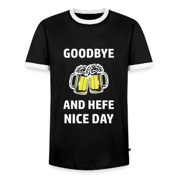 Lustige Bier Sprüche Malle Grillen - Männer Kontrast-T-Shirt - Schwarz/Weiß - Vorne - AI Model Female 172 light (172cm) & AI Model Male 178 light (178cm)