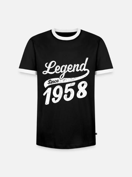 Legend Since 1958 - Men's Ringer Shirt - black/white