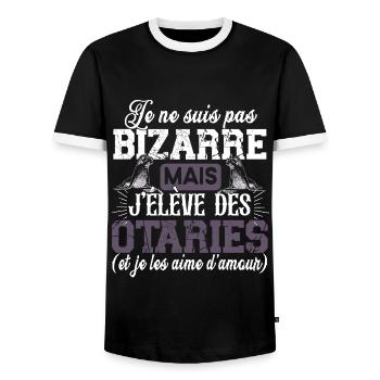 Otarie Phoque Animal Zoo Mammifère Cadeau Humour - T-shirt contrasté Homme - noir/blanc - Devant - AI Model Female 172 light (172cm) & AI Model Male 178 light (178cm)