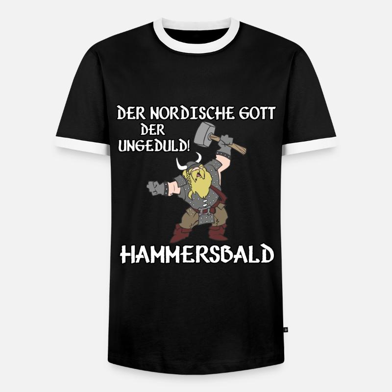 Hammersbald - Männer Kontrast-T-Shirt - Schwarz/Weiß