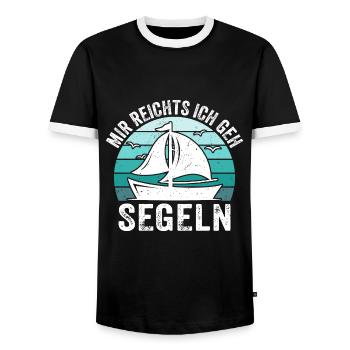 Mir reichts ich geh segeln t-shirt segler - Männer Kontrast-T-Shirt - Schwarz/Weiß - Vorne - AI Model Female 172 light (172cm) & AI Model Male 178 light (178cm)