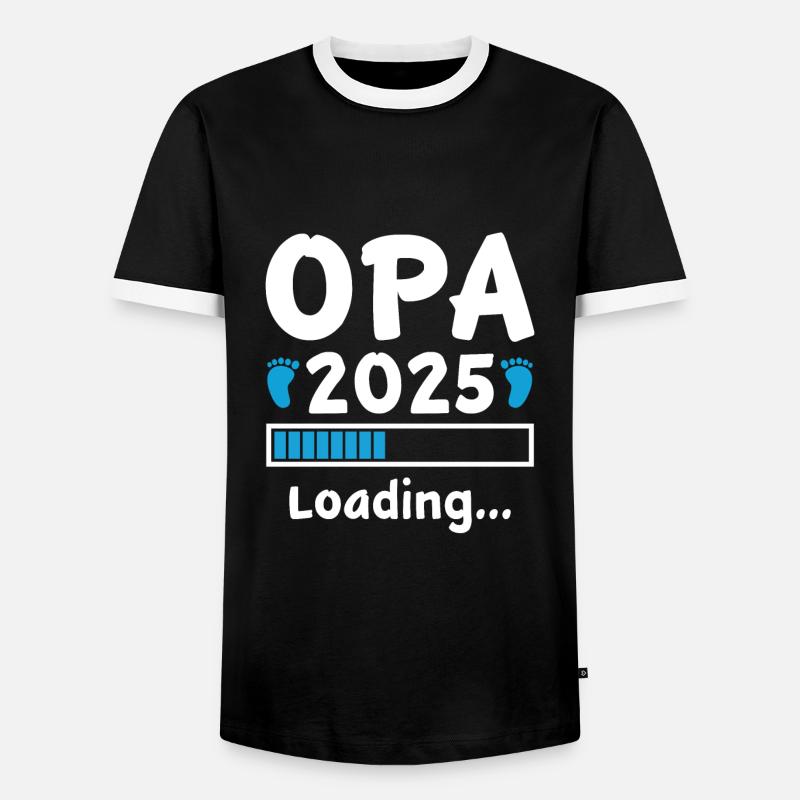 Opa 2025 Loading - Männer Kontrast-T-Shirt - Schwarz/Weiß