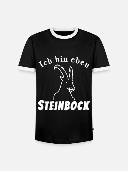 Steinbock Sternzeichen - Männer Kontrast-T-Shirt - Schwarz/Weiß