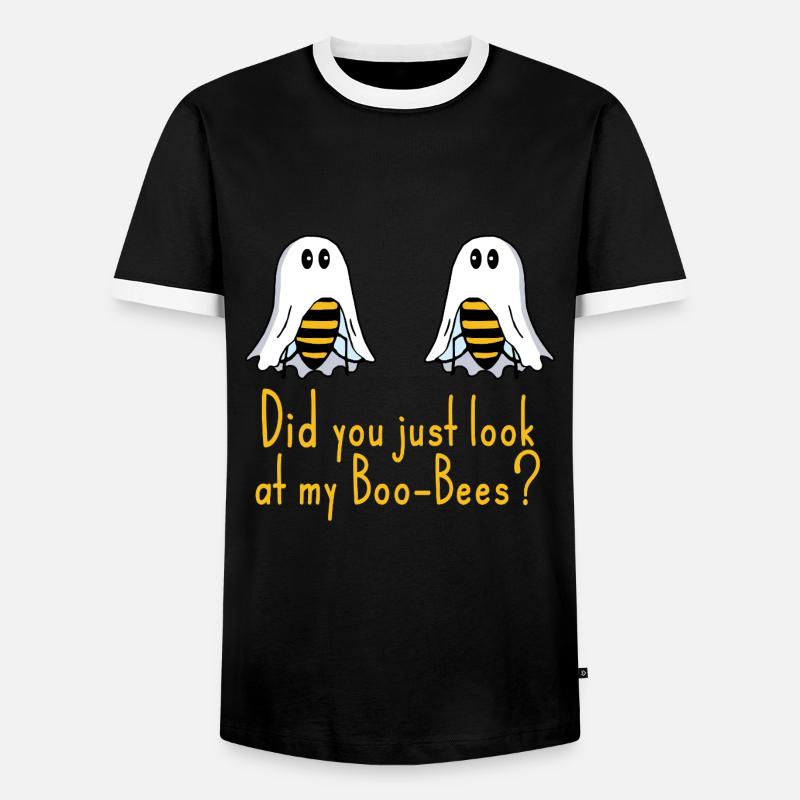 Boobees Boobs funny saying - Men's Ringer Shirt - black/white