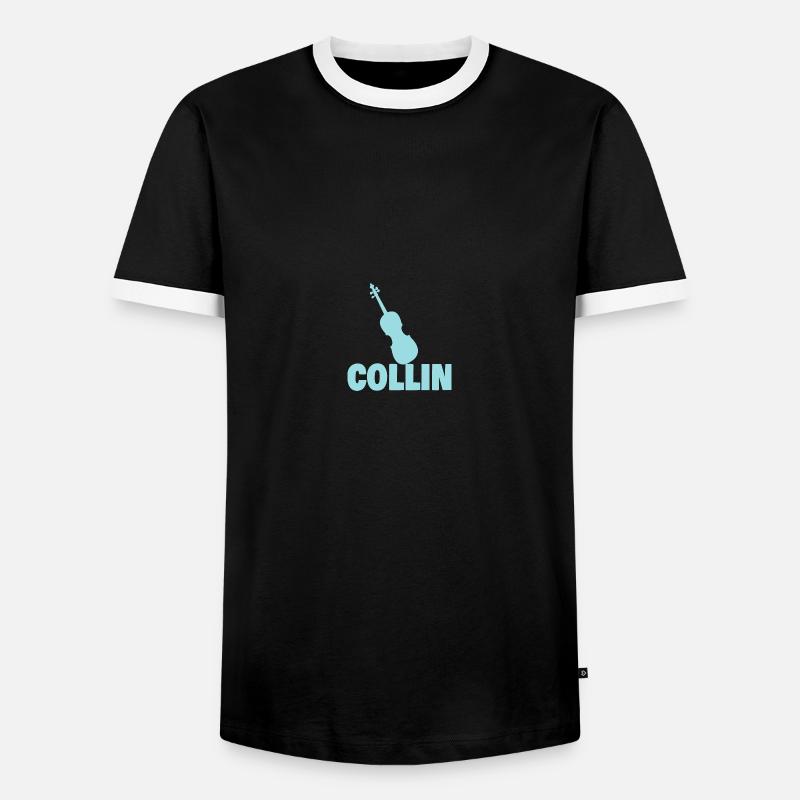 Collin as viola - Men's Ringer Shirt - black/white