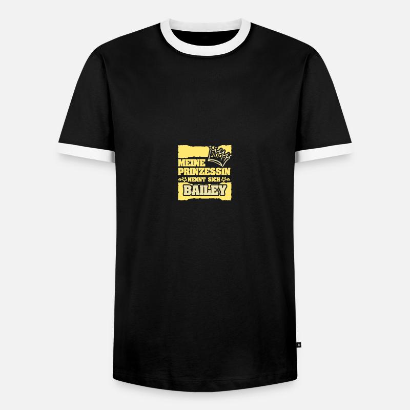 Mädchenname Bailey - Männer Kontrast-T-Shirt - Schwarz/Weiß