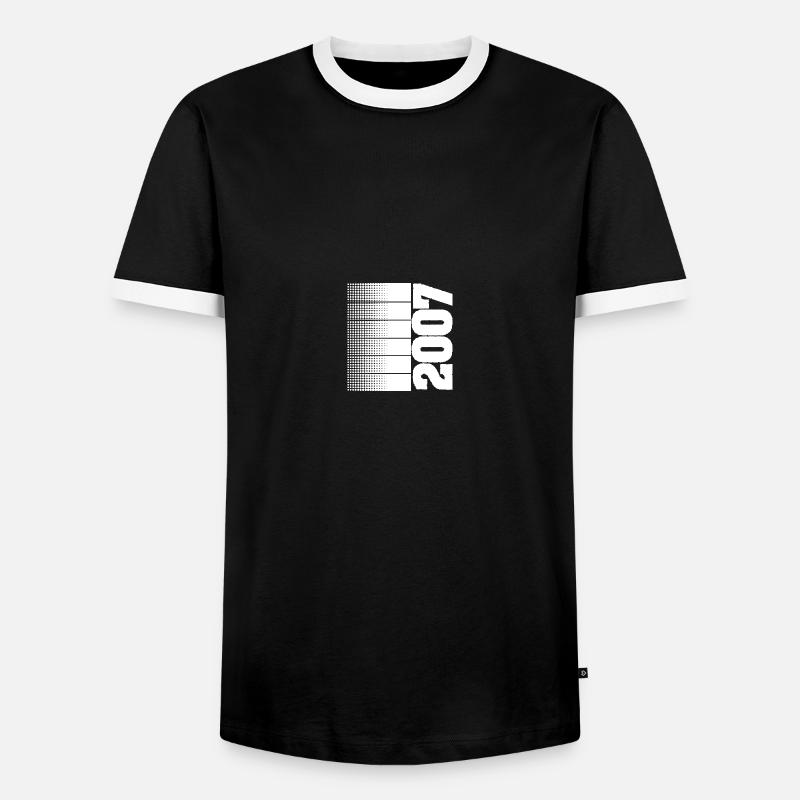 Freizeit 2007 - Männer Kontrast-T-Shirt - Schwarz/Weiß