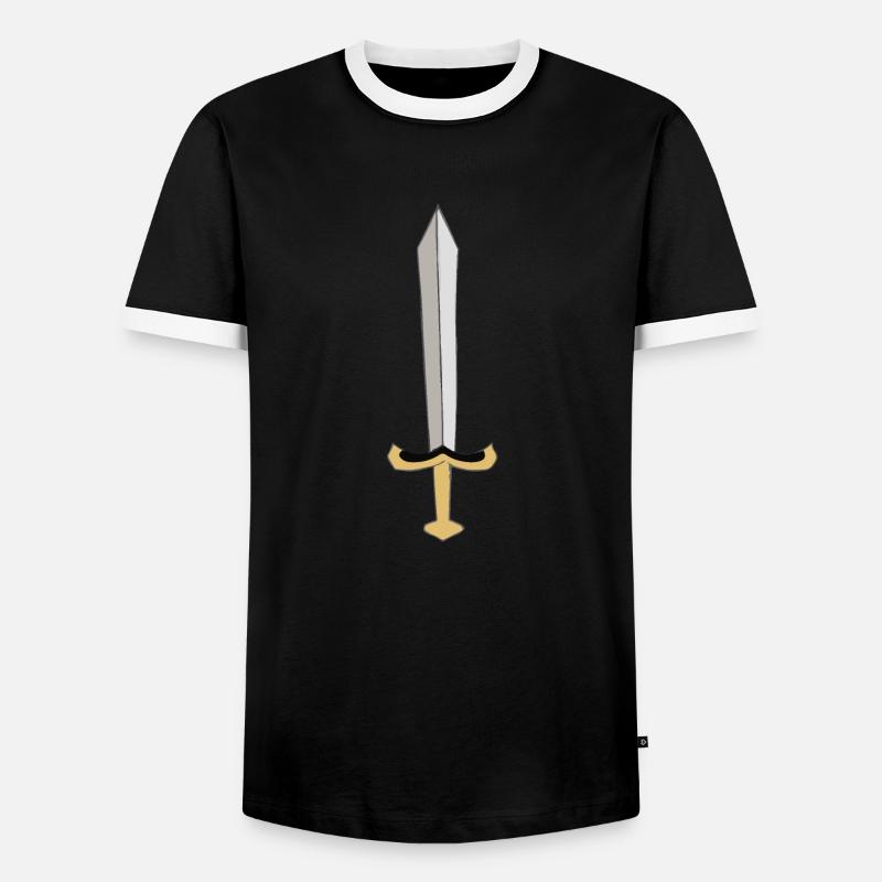 Sword - Men's Ringer Shirt - black/white