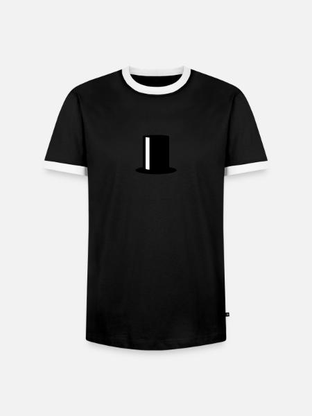 Top Hat - Men's Ringer Shirt - black/white
