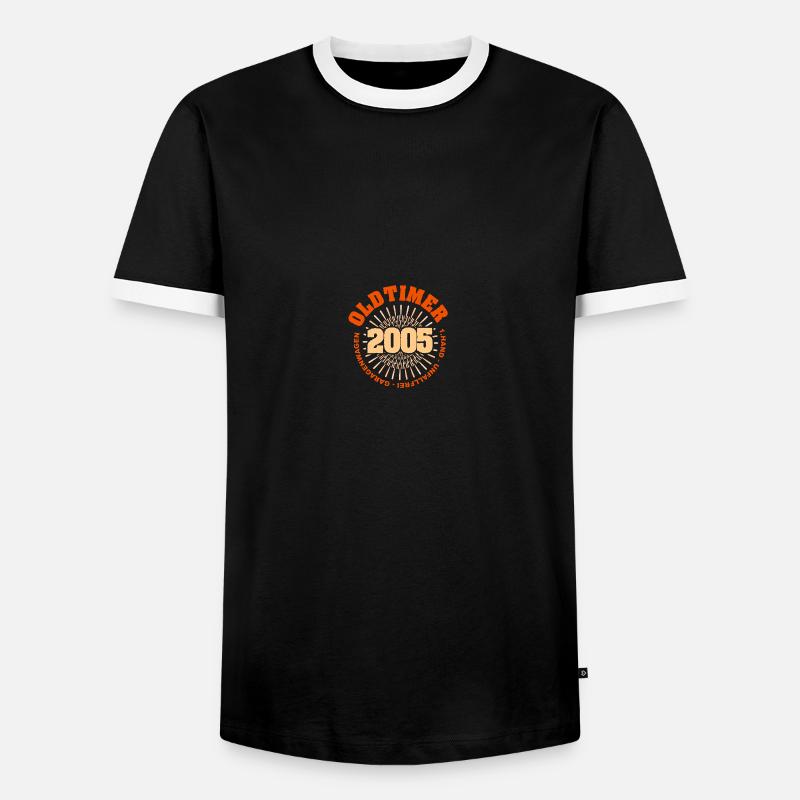 Oldtimer 2005 - Männer Kontrast-T-Shirt - Schwarz/Weiß