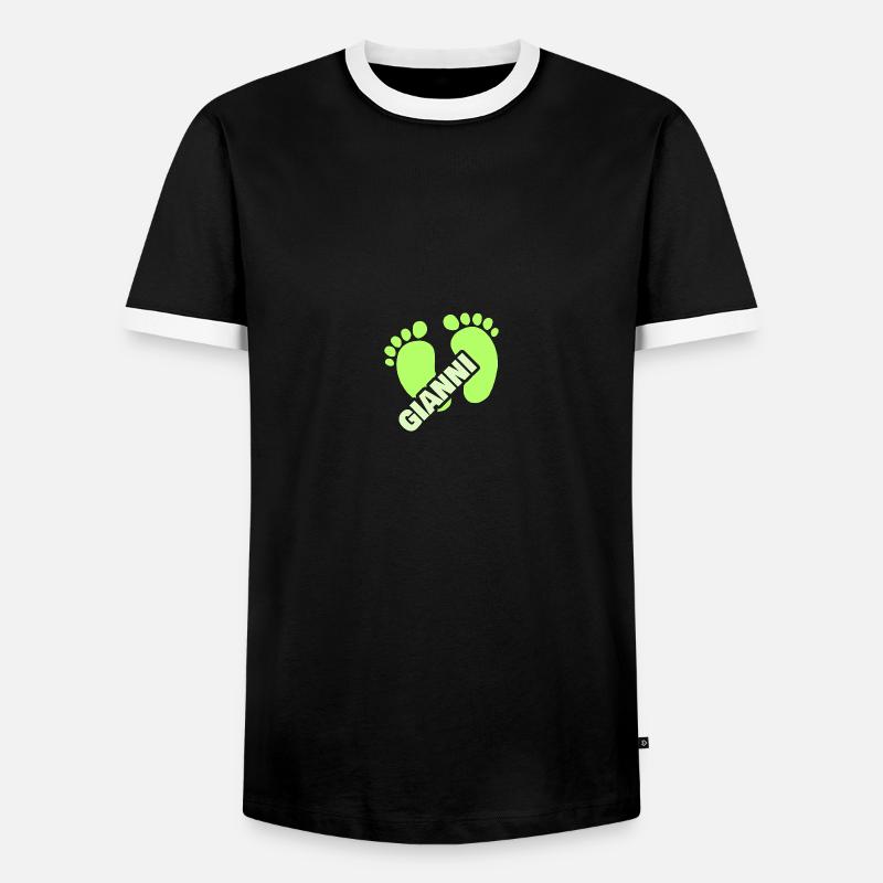 Gift for Gianni - Men's Ringer Shirt - black/white