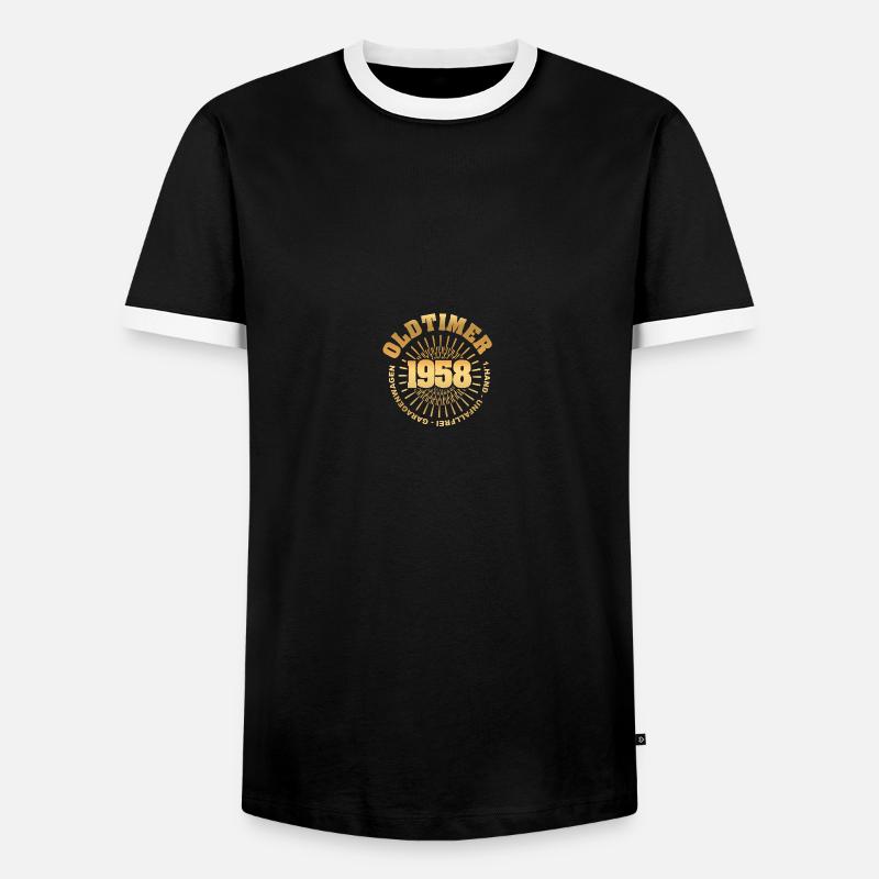 Oldtimer 1958 - Männer Kontrast-T-Shirt - Schwarz/Weiß