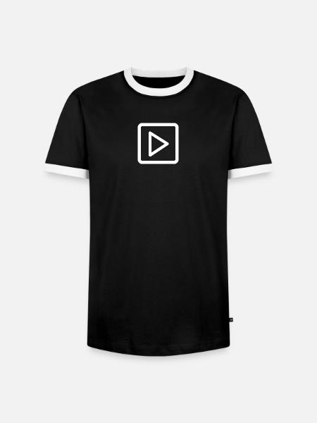 Play the music Dj - Männer Kontrast-T-Shirt - Schwarz/Weiß