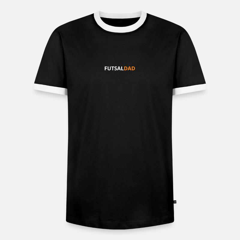 FUTSALDAD Original - Männer Kontrast-T-Shirt - Schwarz/Weiß