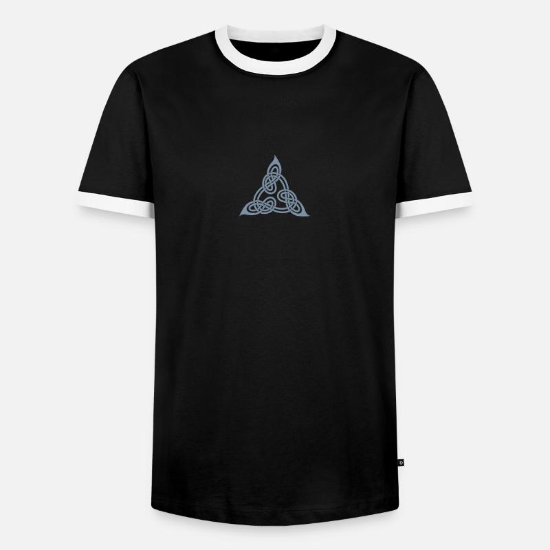 Celtic knot - Men's Ringer Shirt - black/white