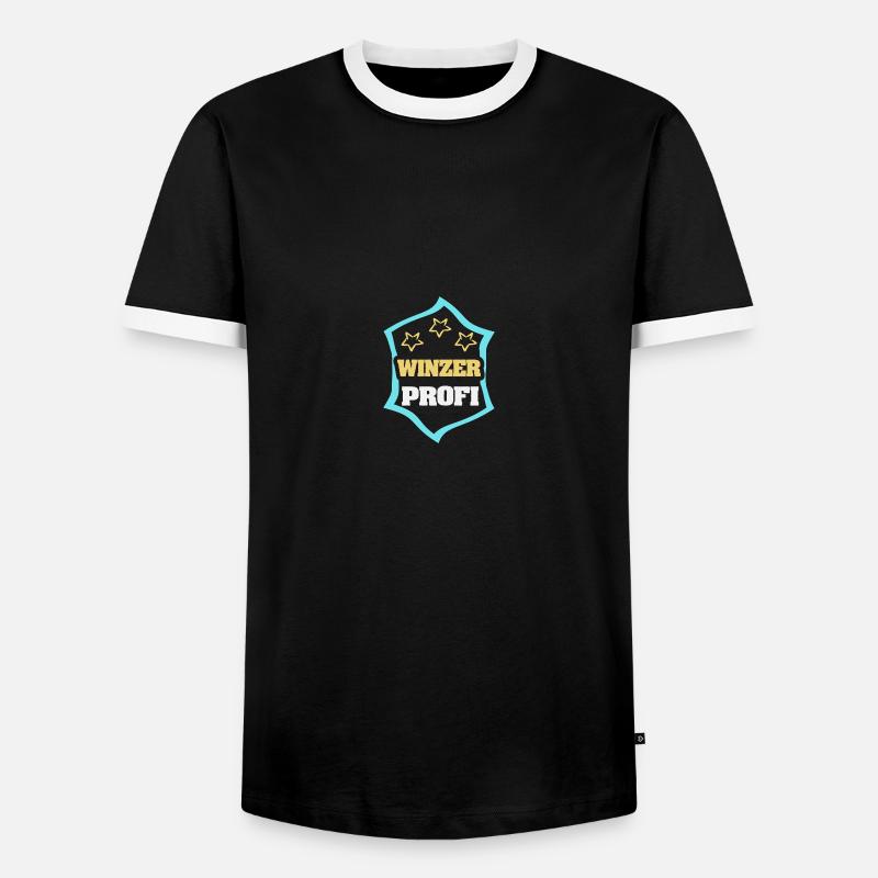 Winzer als Beruf - Männer Kontrast-T-Shirt - Schwarz/Weiß