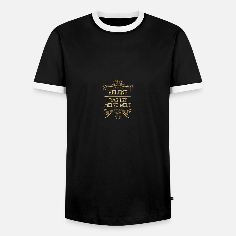 Helene als Mädchenname - Männer Kontrast-T-Shirt - Schwarz/Weiß