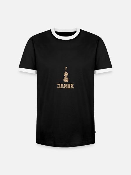 Janek as viola - Men's Ringer Shirt - black/white