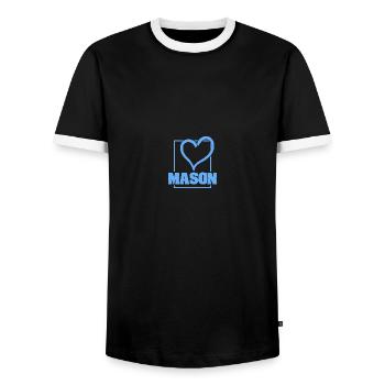Geschenk für Mason - Männer Kontrast-T-Shirt - Schwarz/Weiß - Vorne - AI Model Female 172 light (172cm) & AI Model Male 178 light (178cm)