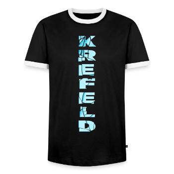 Krefeld Allemagne City Font Skyline Accueil - T-shirt contrasté Homme - noir/blanc - Devant - AI Model Female 172 light (172cm) & AI Model Male 178 light (178cm)