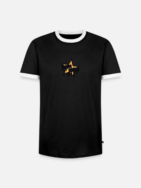 like_a_boss_star - Men's Ringer Shirt - black/white