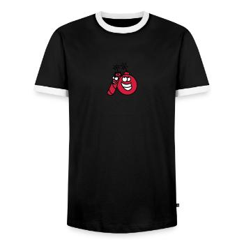 explosive - T-shirt contrasté Homme - noir/blanc - Devant - AI Model Female 172 light (172cm) & AI Model Male 178 light (178cm)