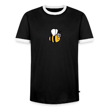 Abeille drôle mignon - T-shirt contrasté Homme - noir/blanc - Devant - AI Model Female 172 light (172cm) & AI Model Male 178 light (178cm)