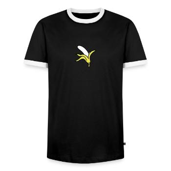 Banana - T-shirt contrasté Homme - noir/blanc - Devant - AI Model Female 172 light (172cm) & AI Model Male 178 light (178cm)