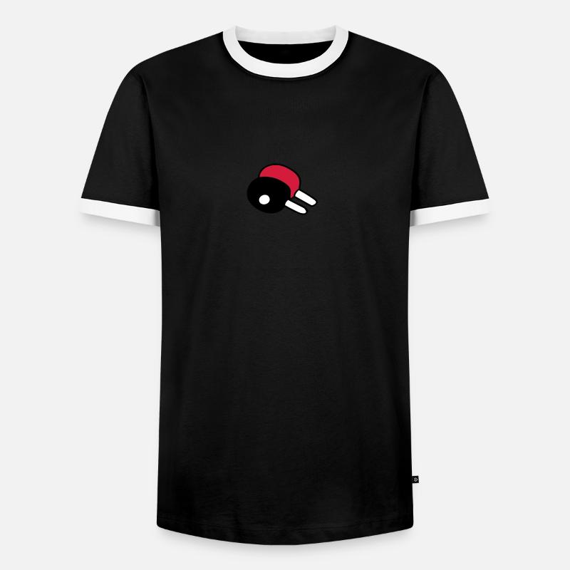 ping pong - Männer Kontrast-T-Shirt - Schwarz/Weiß