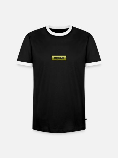 Retro Name Kenan - Men's Ringer Shirt - black/white
