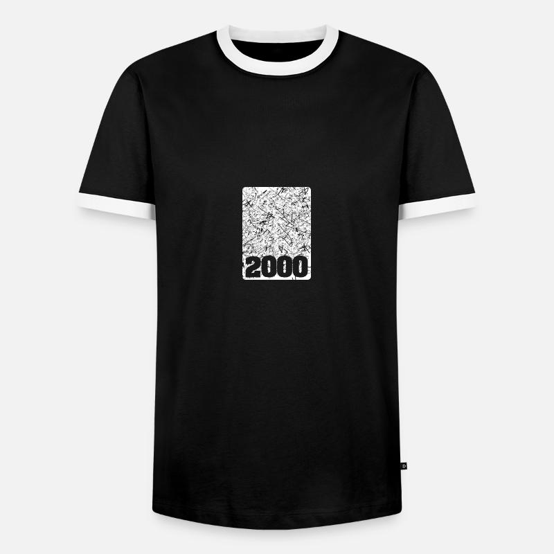 Number 2000 - Men's Ringer Shirt - black/white