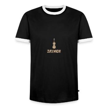 Viola Jaymon - T-shirt contrasté Homme - noir/blanc - Devant - AI Model Female 172 light (172cm) & AI Model Male 178 light (178cm)