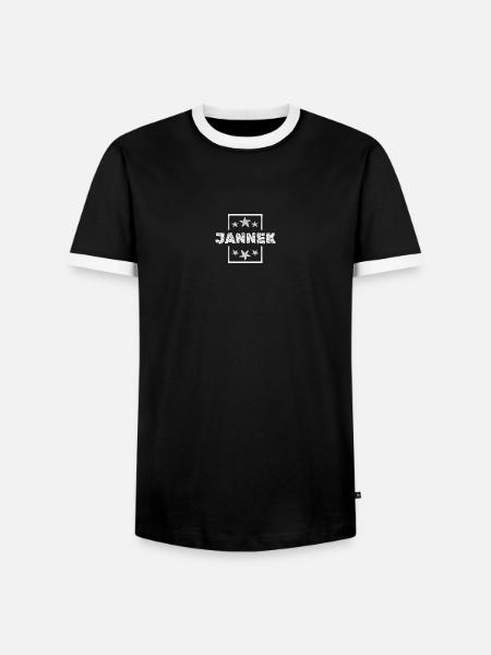 Anniversaire Jannek - T-shirt contrasté Homme - noir/blanc